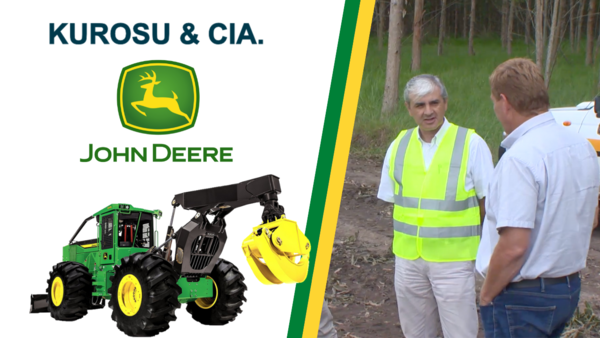 Primera máquina forestal giratoria John Deere ya opera en Caazapá