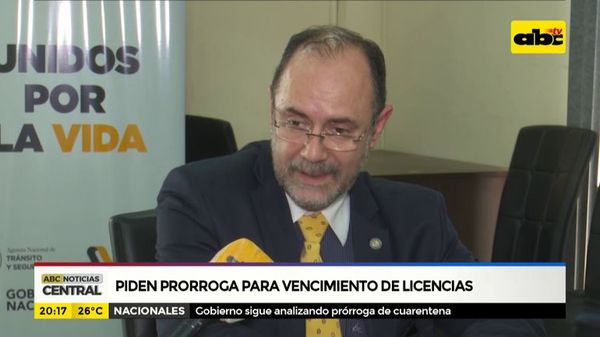 Piden prórroga para vencimiento de licencias - ABC Noticias - ABC Color