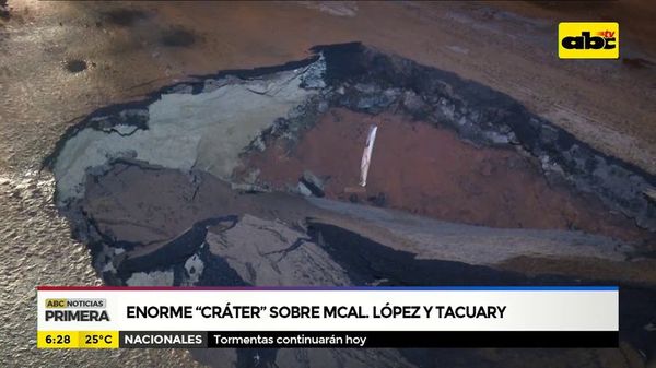 Enorme “cráter” sobre Mariscal López y Tacuary - ABC Noticias - ABC Color