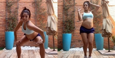 La rutina de ejercicios y baile de Silvita Romero en medio de su embarazo