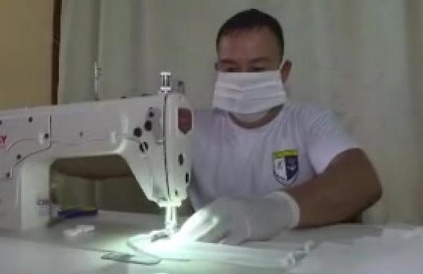 Armada Paraguaya : Confeccionan tapabocas y batas para luchar contra la pandemia del coronavirus. - SNT