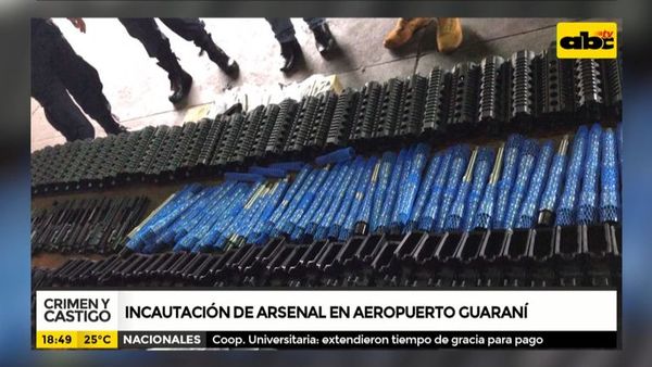 Incautación de arsenal en aeropuerto Guaraní - Crimen y castigo - ABC Color