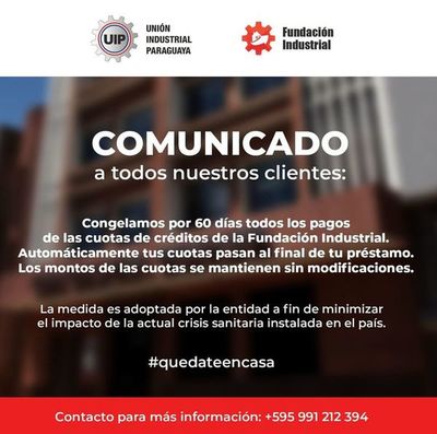 Fundación Industrial congela cuotas de préstamos de microempresarios - Nacionales - ABC Color