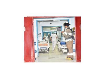 Derrame de químico en área  de diálisis