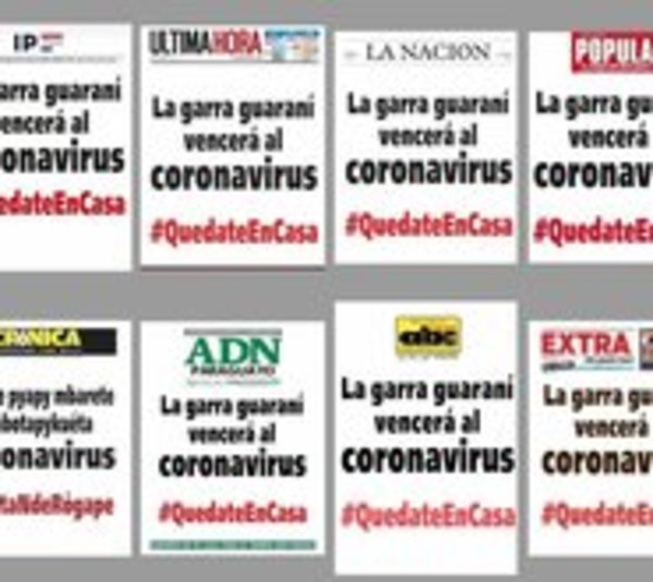 Diarios de circulación masiva emiten el mismo mensaje en sus portadas - Paraguay.com