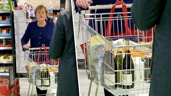 La canciller alemana captada de compras en el supermercado - ADN Paraguayo