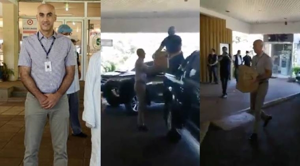 HOY / VIDEO | Mazzoleni "moja la camiseta": destacan gesto del ministro de Salud durante entrega de donaciones