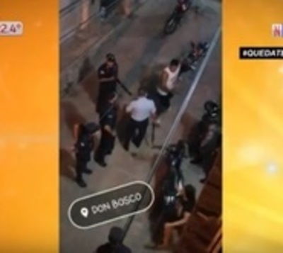 Hombre en desacato a paro total agredió a policías - Paraguay.com