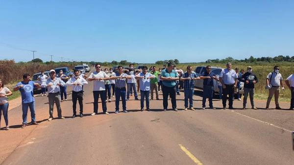 Cierre simbólico en el acceso a Concepción - Digital Misiones