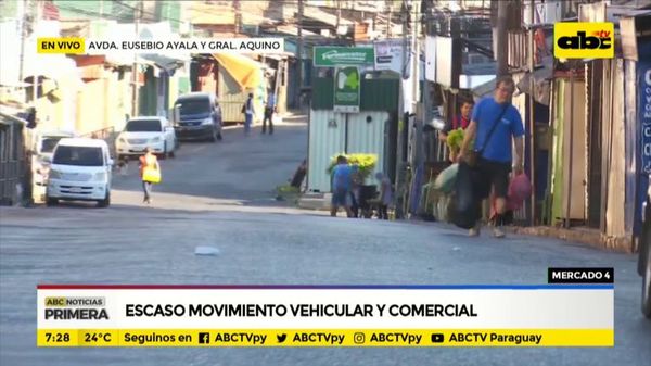 Mercado 4: Escaso movimiento vehicular y comercial - ABC Noticias - ABC Color