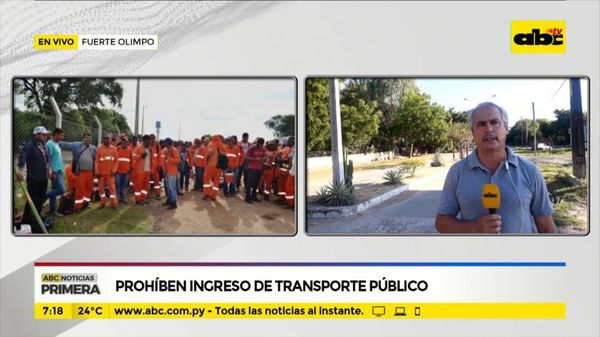 Fuerte Olimpo: Prohíben ingreso de transporte público - ABC Noticias - ABC Color