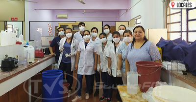 UNI aumenta producción de alcohol en gel y llega a 1000 litros por día