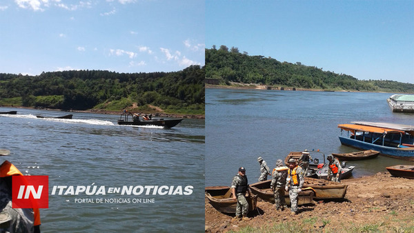 OTAÑO: ARMADA PARAGUAYA INCAUTA 5 EMBARCACIONES EN EL PARANÁ