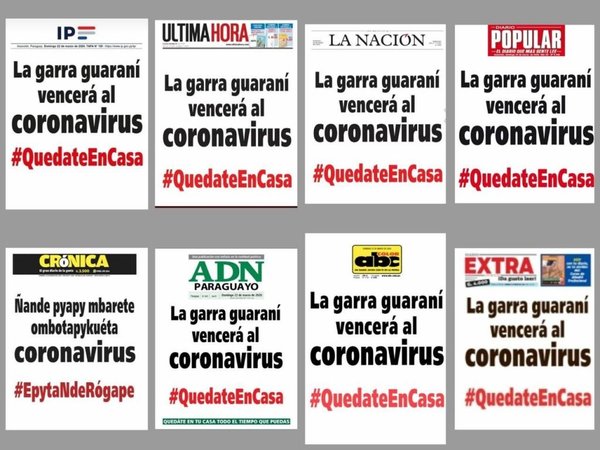 Diarios se unen por una causa: #QuedateEnCasa | Noticias Paraguay