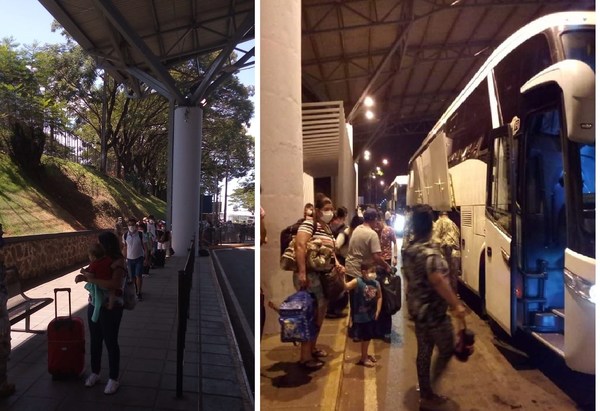 Paraguayos llegados del Brasil, en cuarentena en un hotel - ADN Paraguayo