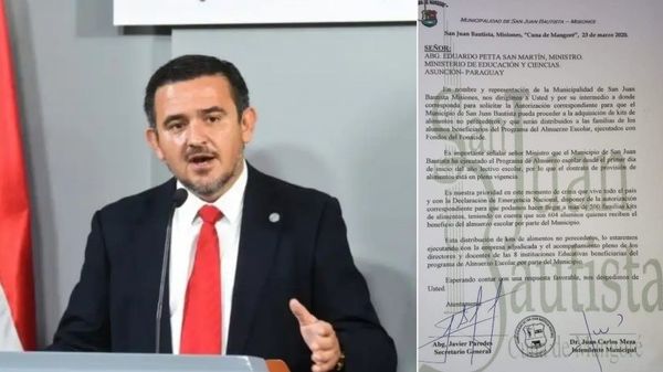 Juan Carlos Meza pide autorización a Petta para compra de kits de víveres - Digital Misiones