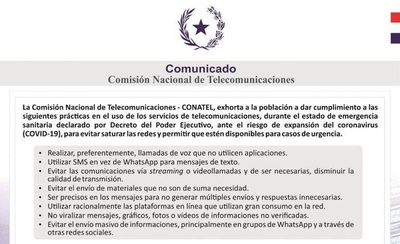 HOY / Alberto Ishibashi, coordinador del gabinete de la Conatel, sobre comunicado de Conatel, pidiendo una dosificación del uso de internet