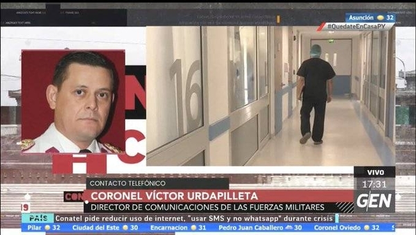 HOY / Coronel Víctor Urdapilleta, Director de Comunicaciones de la Fuerzas Militares, dijo que los cuarteles también serían utilizados como hospitales