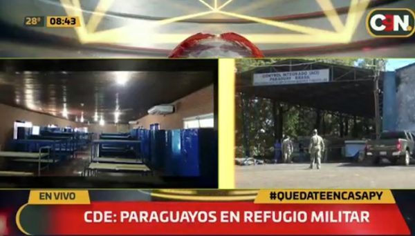 Paraguayos ingresan del exterior y son enviados a refugio militar