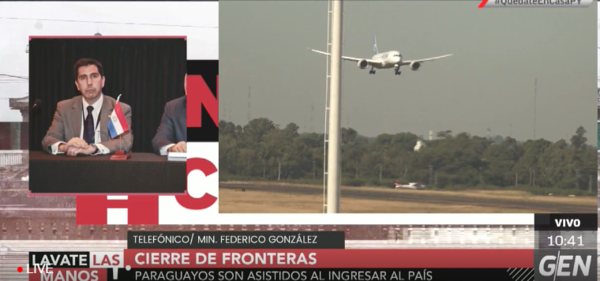 HOY / Ministro Federico González, del Consejo Nacional de Defensa, sobre los paraguayos que ingresan al país desde el exterior