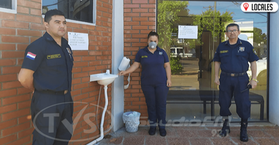 Comisaría Primera instaló lavatorios para prevenir la propagación del COVID-19