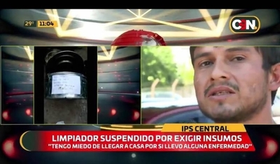 HOY / Suspenden a limpiador de IPS Central por reclamar insumos de protección