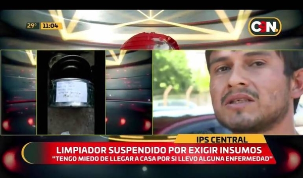 HOY / Suspenden a limpiador de IPS Central por reclamar insumos de protección