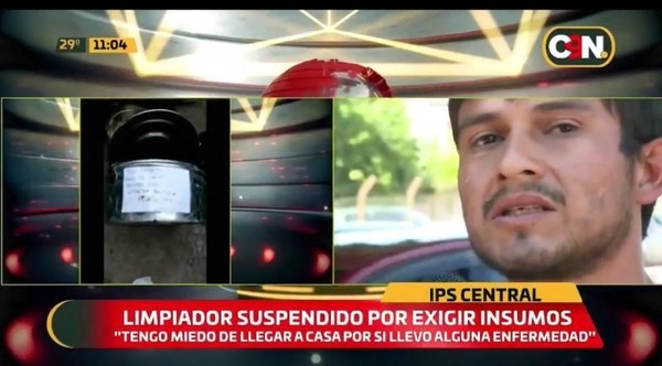 IPS: Suspenden a limpiador por reclamar insumos de protección