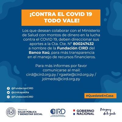 Salud pide donación y reaccionan solicitando a políticos que renuncien a sus salarios - Nacionales - ABC Color