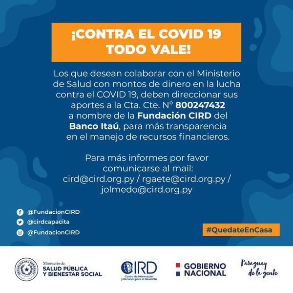 Salud pide donación y reaccionan solicitando a políticos que renuncien a sus salarios - Nacionales - ABC Color