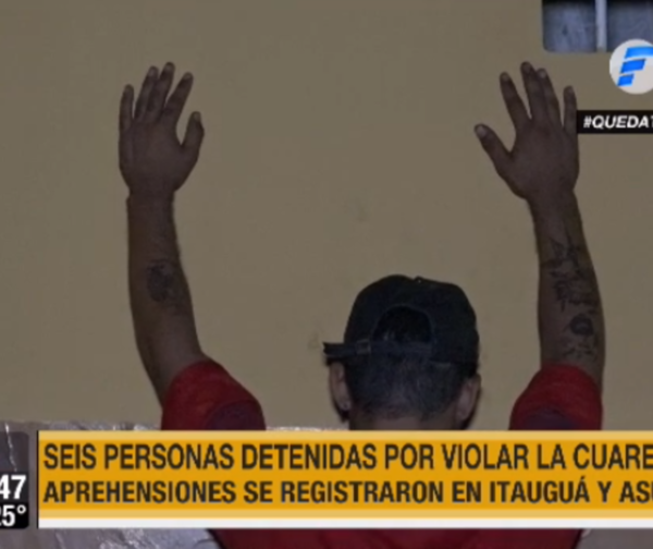 Seis detenidos por violar cuarentena en Itauguá y Asunción