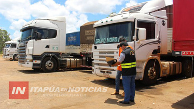 DINATRAN REGISTRA ELEVADO MOVIMIENTO DE CARGAS EN FRONTERA