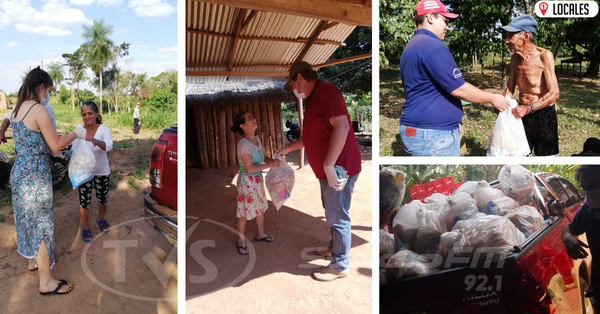 En San Pedro del Paraná comerciantes entregaron 100 kits de alimentos a familias vulnerables