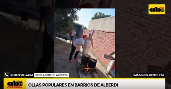 Familias de Alberdi preparan ollas populares para afectados por cuarentena