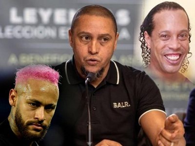 Roberto Carlos tira un guiño a Neymar y fuerzas para Ronaldinho