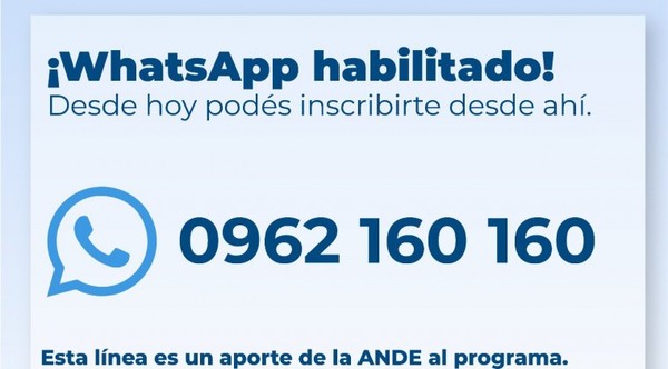 Habilitan WhatsApp para el programa Ñangareko