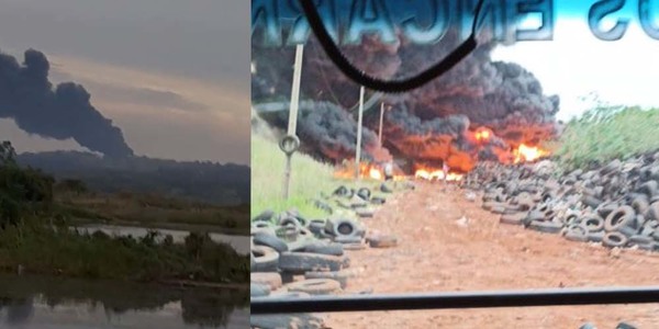 INCENDIO DE CUBIERTAS EN ZONA DEL VERTEDERO MUNICIPAL.