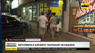 Detuvieron a supuesto “incitador” de saqueos - ABC Noticias - ABC Color