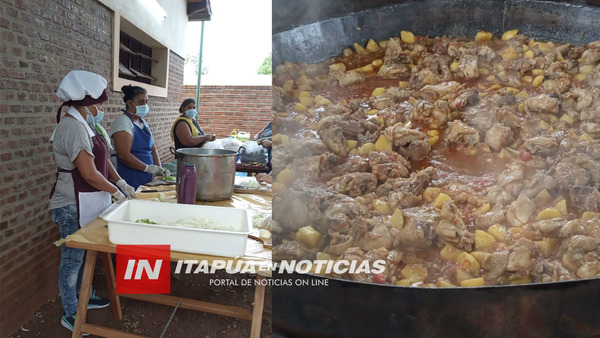 VECINOS SE UNIERON PARA COCINAR Y ALIMENTARON A UNAS 300 PERSONAS EN ITÁ PASO.