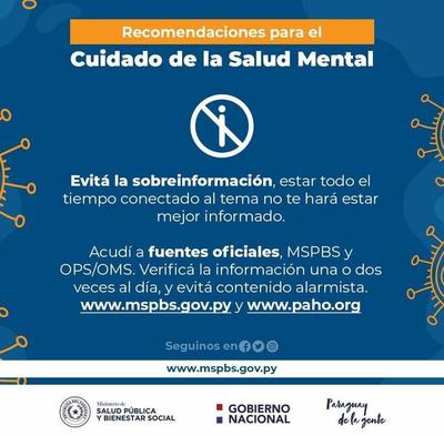 Profesional advierte que es importante cuidar la salud mental en épocas de coronavirus - ADN Paraguayo