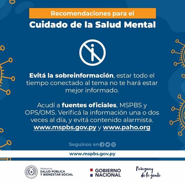 Profesional advierte que es importante cuidar la salud mental en épocas de coronavirus - ADN Paraguayo