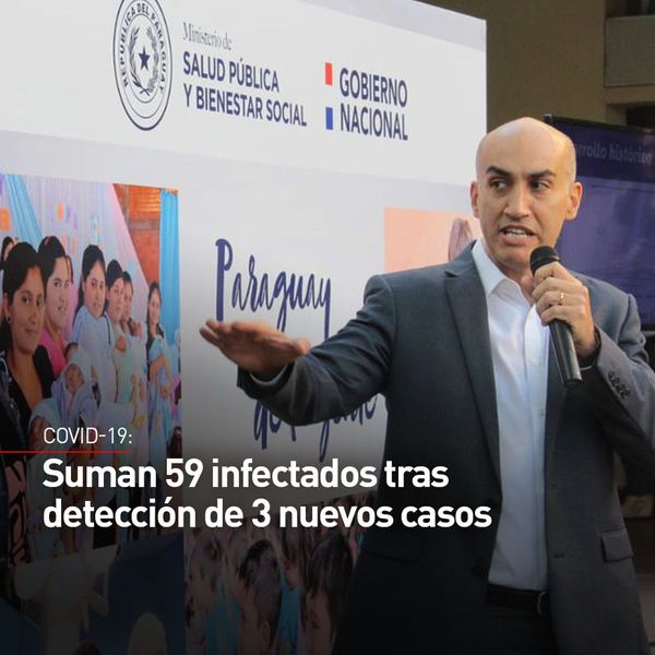 Aumenta a 59 el número de infectados en Paraguay