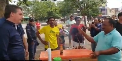 Jair Bolsonaro otra vez desoye recomendaciones de cuarentena, se pasea por las calles y charla con vendedores; esta vez sin tapabocas - ADN Paraguayo