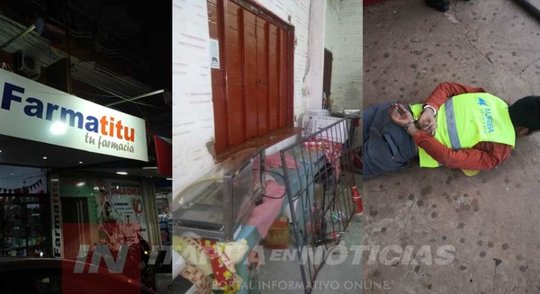 CAPTURAN A DELINCUENTES EN FLAGRANCIA EN ENCARNACIÓN.