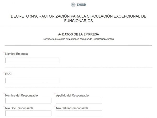 Habilitan impresión vía web de salvoconducto para laburadores