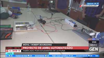 HOY / Estudiantes y docentes de Ingeniería UNA, desarrollan el proyecto de ambú automatizado