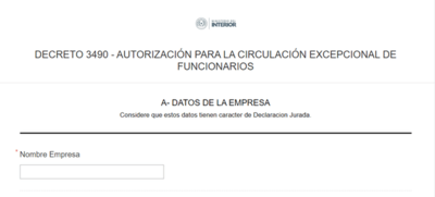 Policía Nacional habilita formulario web para circular por motivos laborales