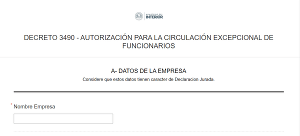 Policía Nacional habilita formulario web para circular por motivos laborales