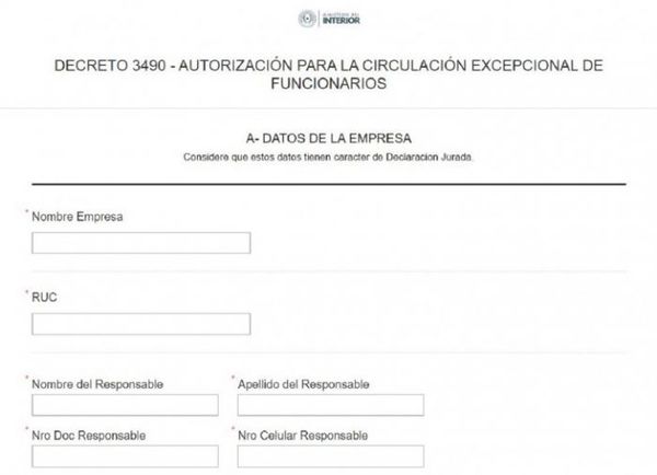 Habilitan impresión vía web de salvoconducto para laburadores