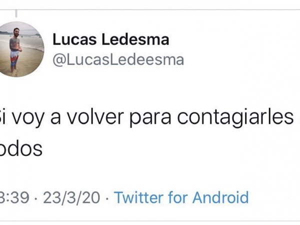 Volvió "para contagiar a todos", pero acabó en cuarentena e imputado